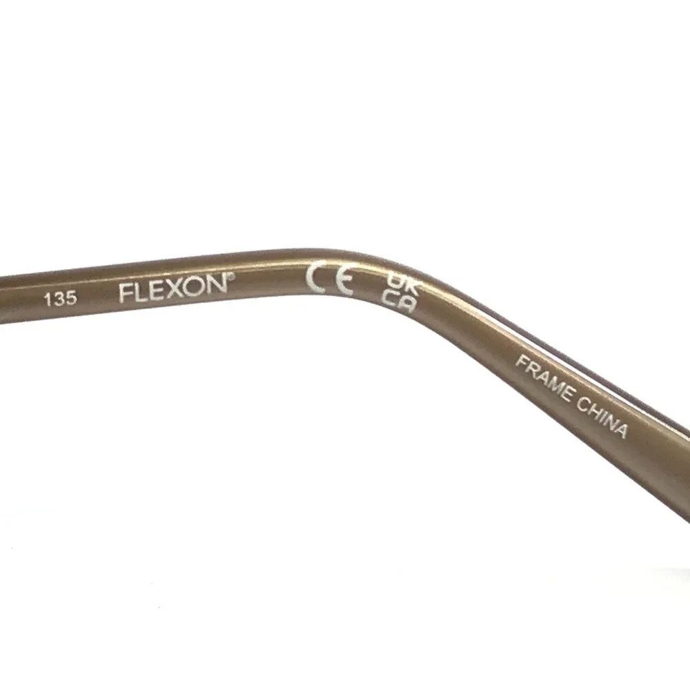 Flexon Eyeglasses Frames W3044 203 Satin Coffee Crystals Titanium 52-16-135